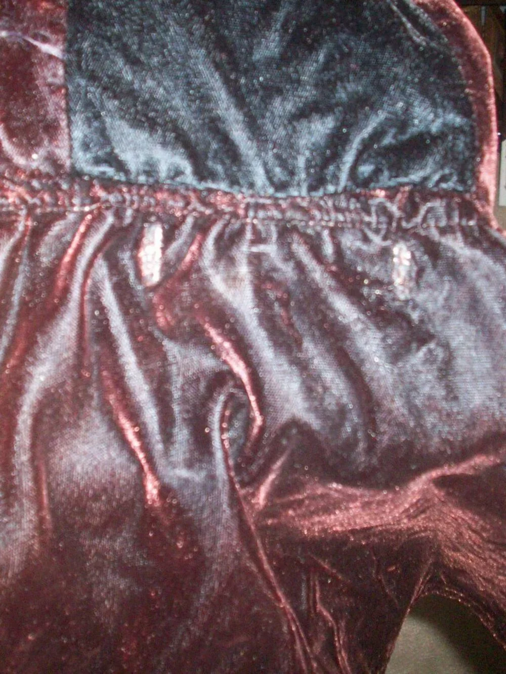 Gothic Large Doll Burgundy Velvet Satin Lined Cape w/ Pearl Closure 9.5
